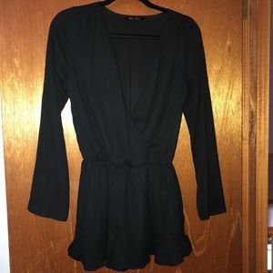 Honey Punch Black Romper